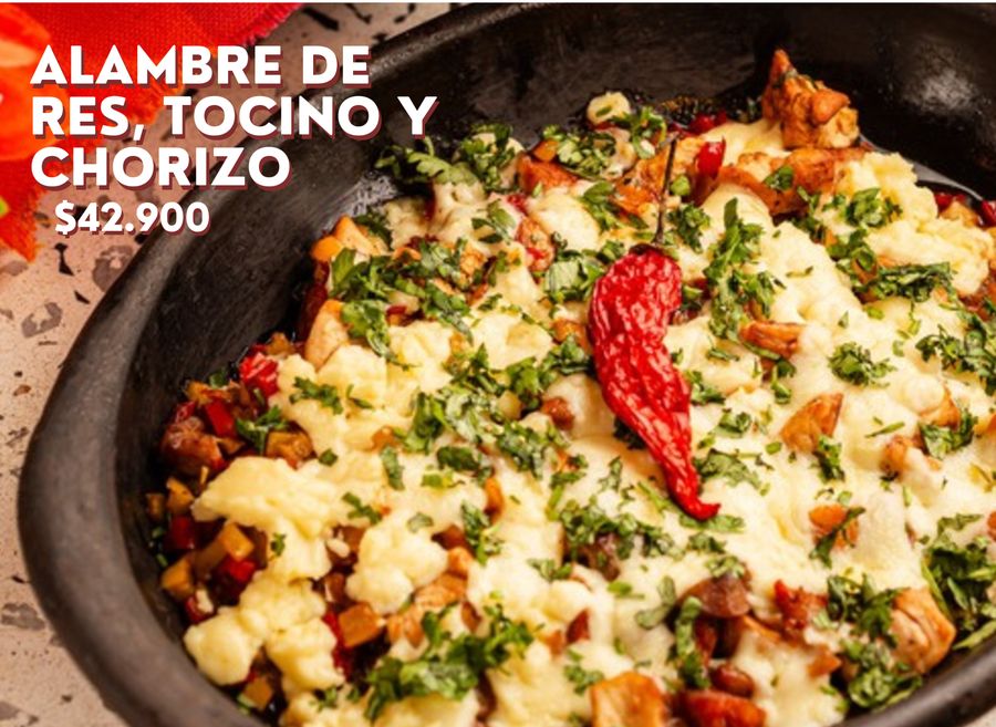Alambre de Res, Tocino y Chorizo